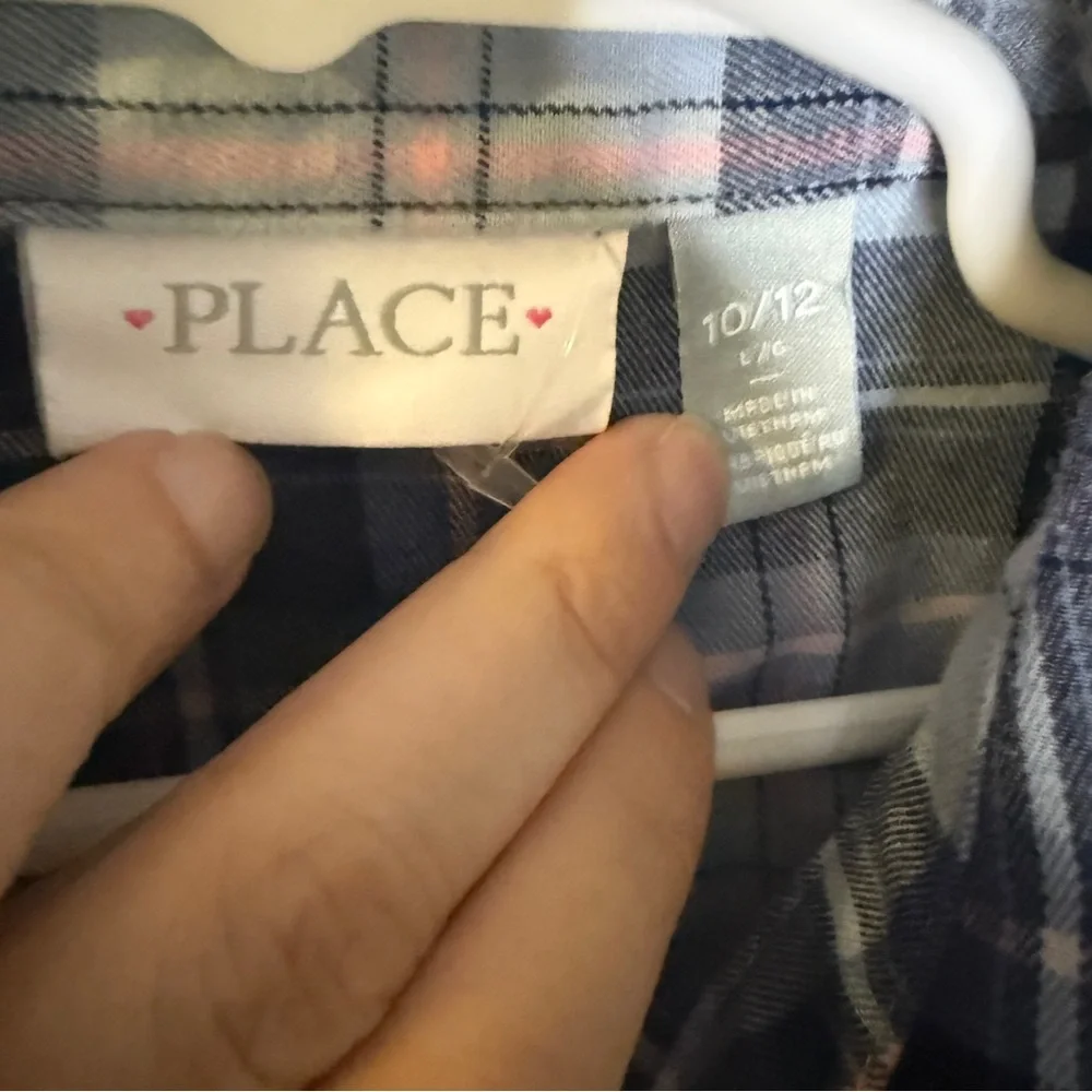 Cozy Fall Plaid Button Down Shirt Youth Size 10 12
